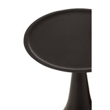 Table d'appoint Paro, angle mettant en valeur la couleur noire.