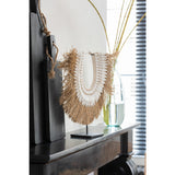 Collier coquillages J-Line en blanc, élégant et boho, sur fond neutre.