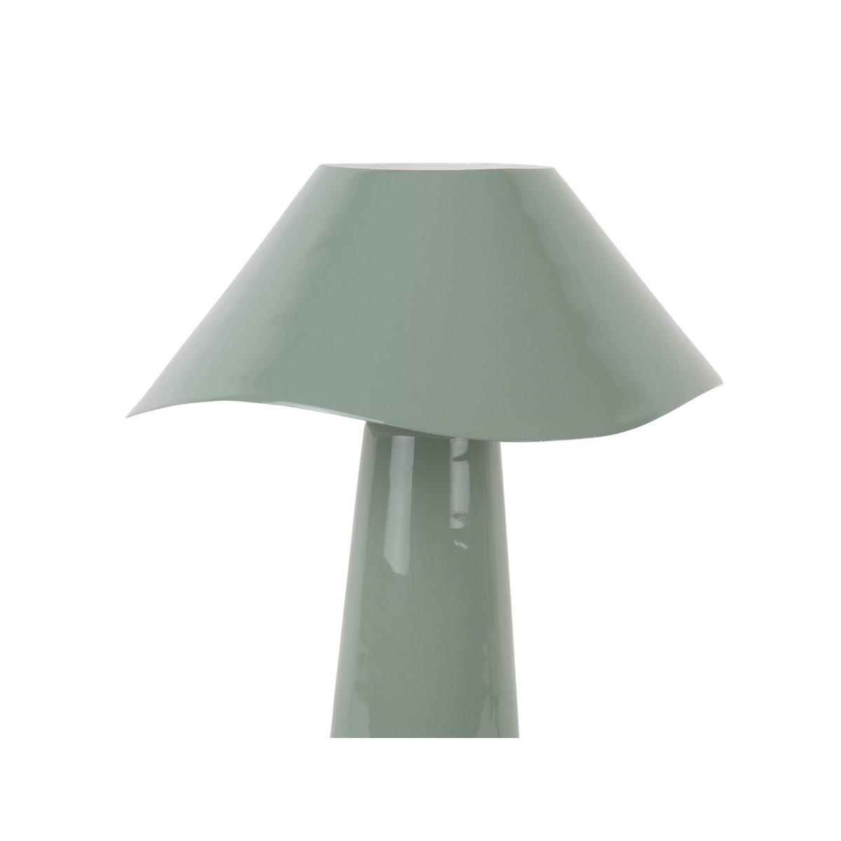 Lampe de table Ameno de Leitmotiv, design moderne en bleu avec abat-jour ondulé.