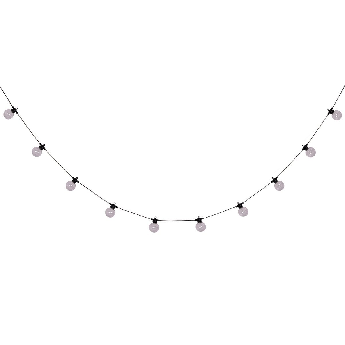 Chaîne lumineuse Solar-10 Cadena vue d'ensemble avec boules lumineuses