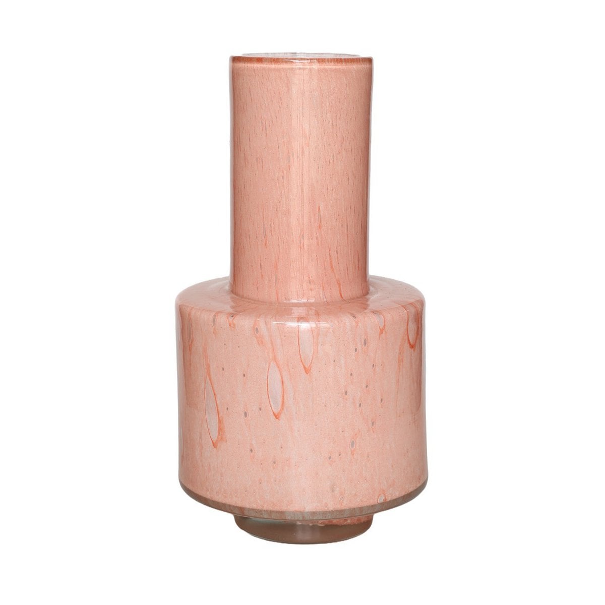 Vase Volta Elite rose en verre, vue de face