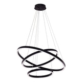 Lampe suspendue Neo Black | 3 ring 40 + 60 + 80 cm