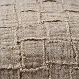 La Housse de Coussin Lin Damier - Naturel