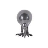 Statue Oiseau Kiwi en aluminium couleur doré, vue de profil