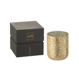 Vue de dessus de la bougie parfumée J-Line Luxuria, couleur dorée