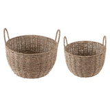 Ensemble de paniers Save Medium en seagrass avec détails tressés