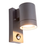 Lampe murale extérieure "Romb" avec détecteur de mouvement, aluminium colorant en anthracite, minuterie, lampe modifiable, 7 x 12,5 x 16,4 cm