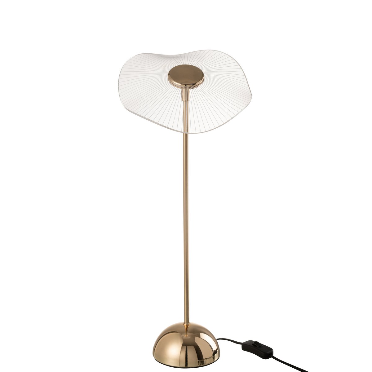 Lampe LED Fleur en métal doré avec décoration florale