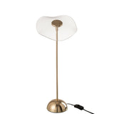 Lampe LED Fleur en métal doré avec décoration florale
