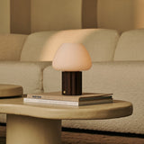 Lampe de table rechargeable Sophie marron foncé