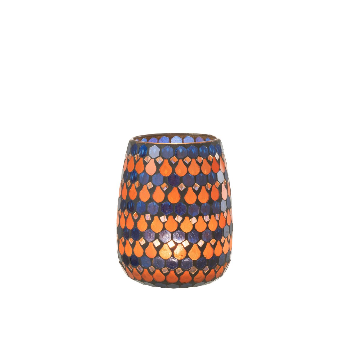 Détail de la lanterne J-Line Mosaic Drop, mettant en valeur le verre coloré.
