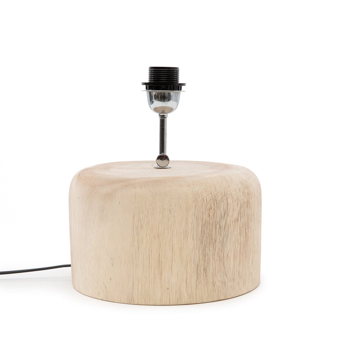 Pied de lampe en bois de teck naturel avec finition élégante