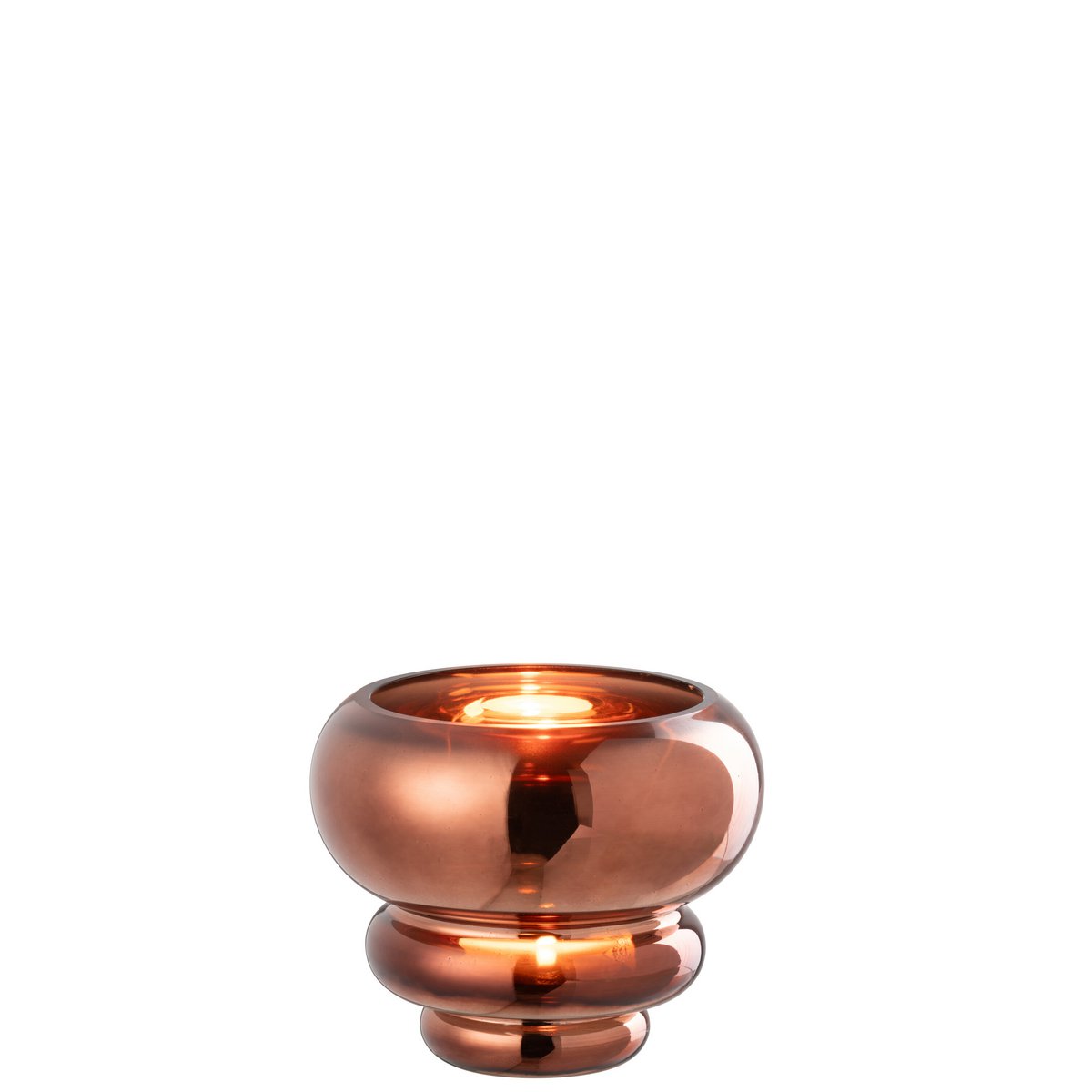 Vase Julia en verre marron, élégant et raffiné, diamètre 15,5 cm