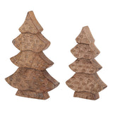 Decof Figure Tree 2er Set Wooden Figure H23 / 20cm Master Box Decoration de Noël en 16 parties Wood Mango