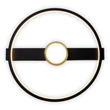 Plafond LED "CIMO" en métal noir et plastique, 40 cm de long, dimmable par interrupteur mural