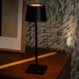 Lampe de table rechargeable noire William