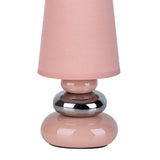 Lampe de table en céramique "Stoney" Pink - Classical - Table Lampe - - Rosé / Salmon - E14 - Aucune information