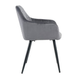 Fauteuils, lot de 2 avec revêtement en velours