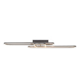 Lampe plafond CCT LED "Carlon" en aluminium et plastique Matt-Silver, avec LED intégrée, de 120 cm de long