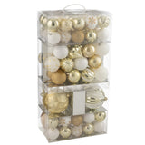 Boule de Noël J-Line blanche et dorée, design élégant