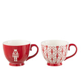 Ambiance festive avec les tasses J-Line Casse-Noisette en céramique rouge