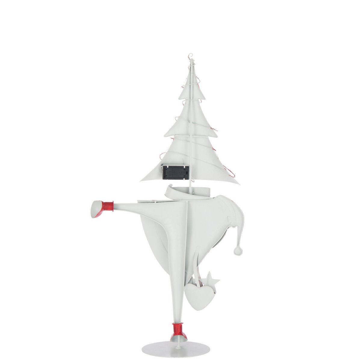 Figurine J-Line Sapin du Père Noël sur une table, ambiance festive.