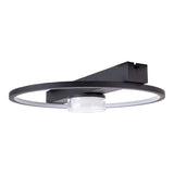 Plafond LED "CIMO" en métal noir et plastique, 40 cm de long, dimmable par interrupteur mural