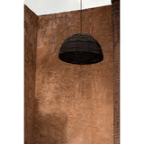 Le pendentif dôme en perles de bois - Noir