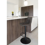Chaise de bar Middelfart avec pieds en métal noir, vue latérale