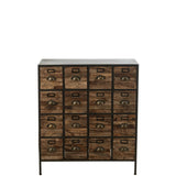 Armoire coulissante J-Line en bois et métal marron, vue de face