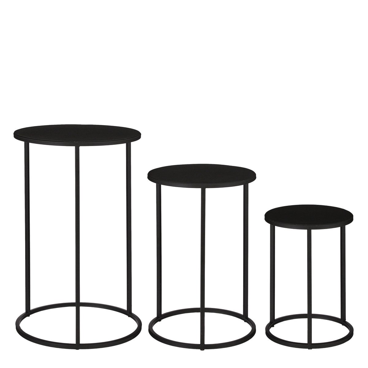 Ensemble de tables d'appoint Quinty Noir - vue générale