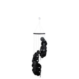 Carillon à vent J-Line Schub noir avec design en coquille suspendu