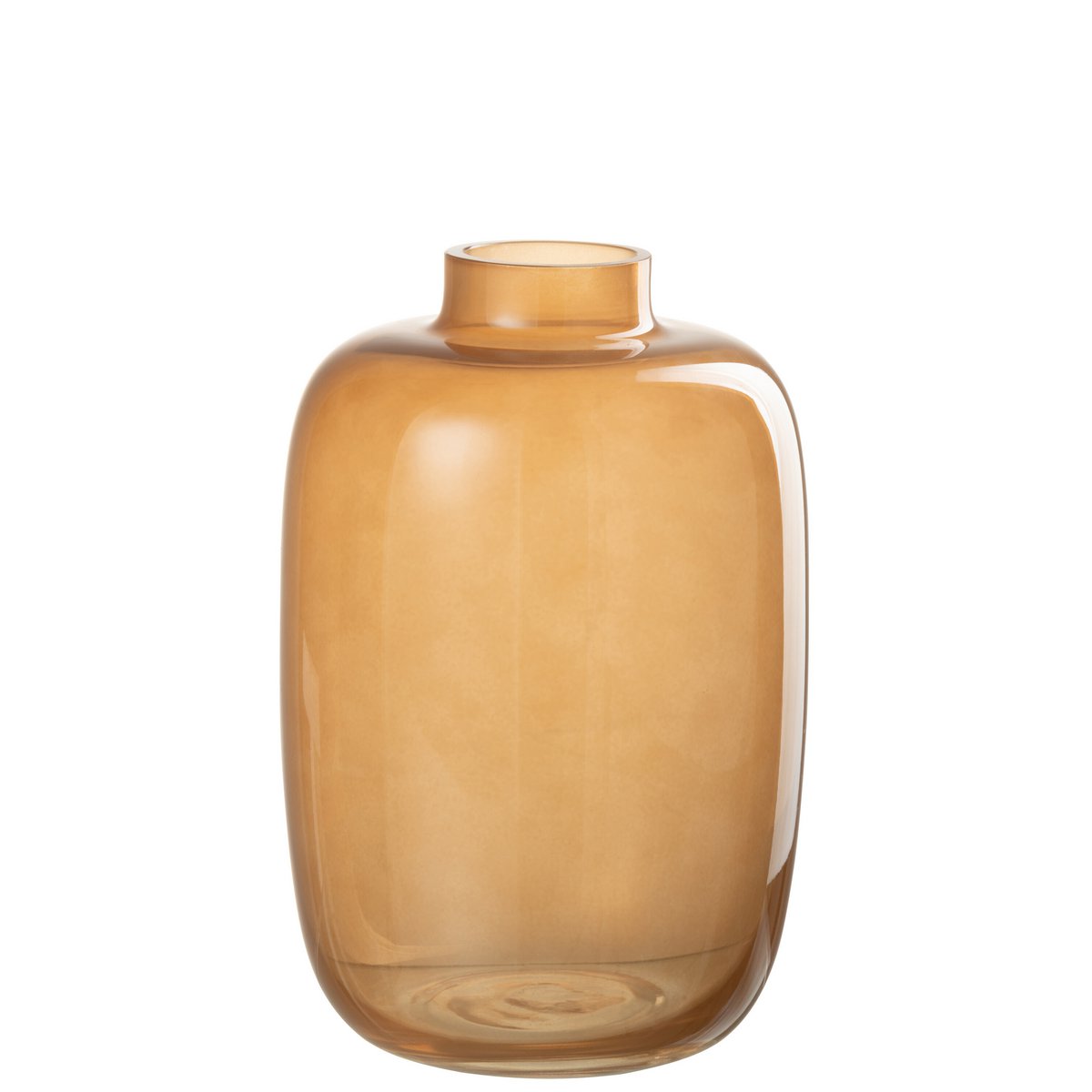 Vase Rita en verre orange, design moderne et élégant, 22,5 cm de hauteur