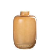 Vase Rita en verre orange, design moderne et élégant, 22,5 cm de hauteur