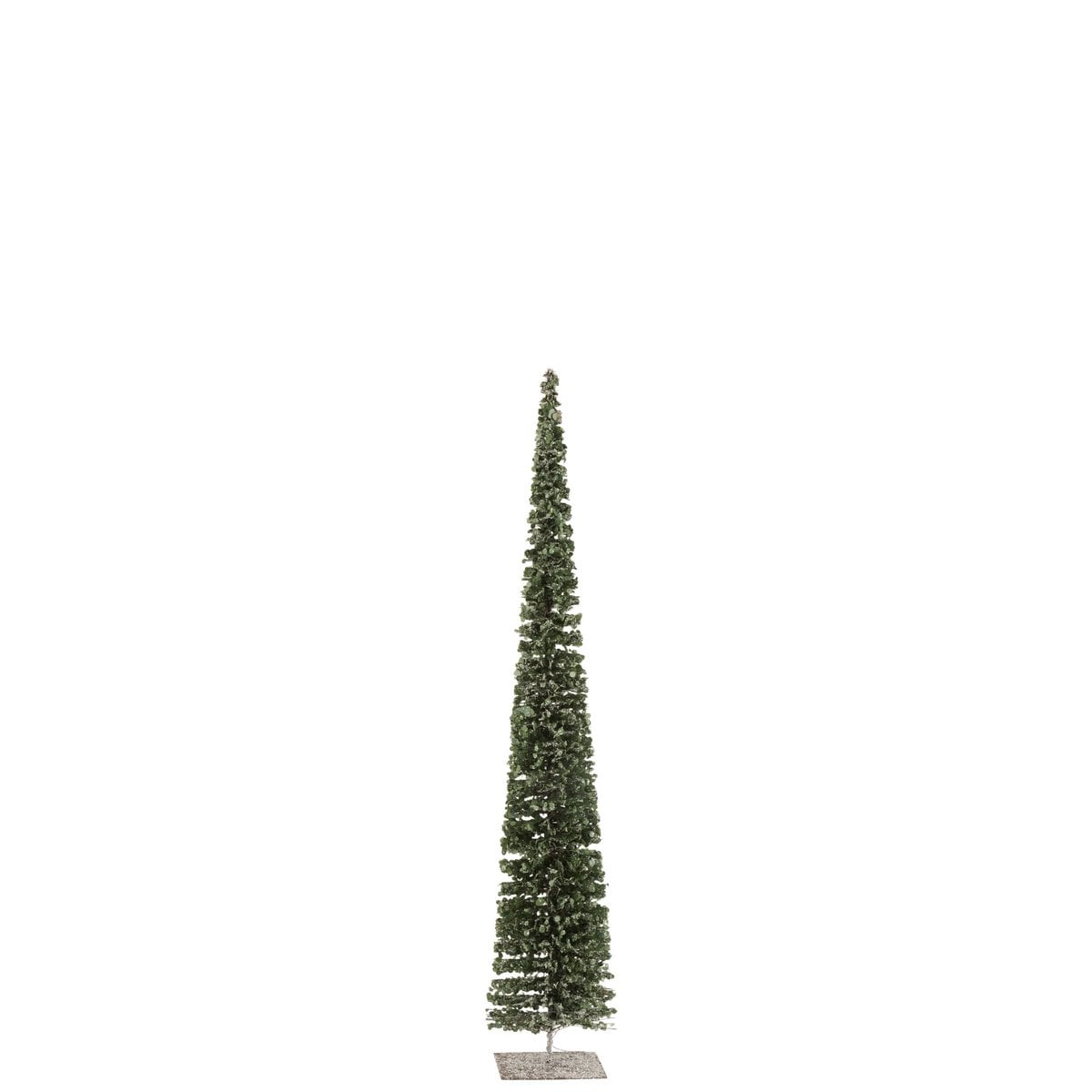 Sapin de Noël J-Line Neige en polyrésine, grand format vert avec effet neige