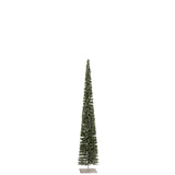 Sapin de Noël J-Line Neige en polyrésine, grand format vert avec effet neige