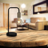 Lampe de table "modo" en métal en noir, composés en or, douille E27, lampe de table pour salon, salle à manger, cuisine, couloir, couloir ou bureau, 39 cm de haut