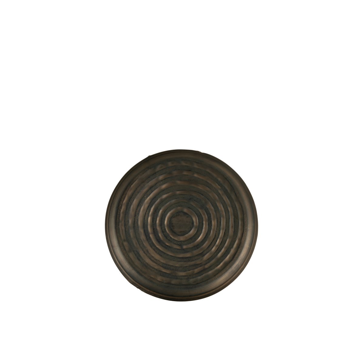 Plateau J-Line Rond Classique en fer bronze - vue de face