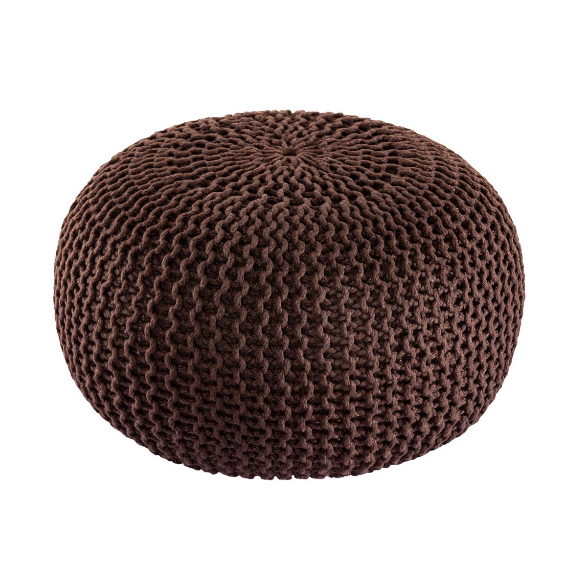 Pouf Ø55cm dans un jardin, décor chic et moderne