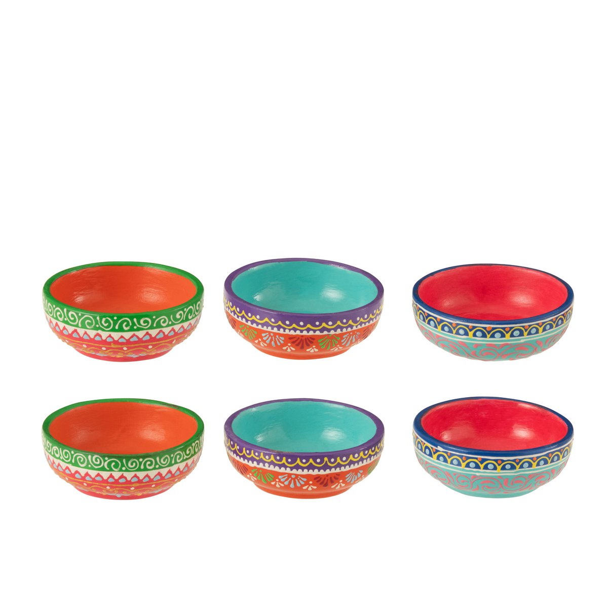 Détails des bols en céramique Mumbai Terracotta Mix - finition brillante