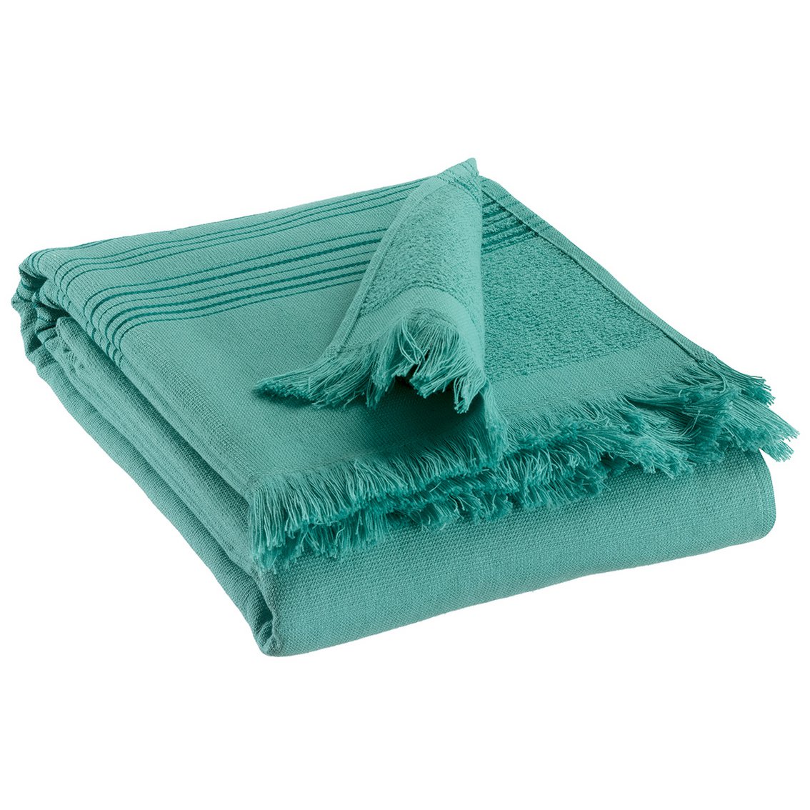 Drap hammam Cancun Curaçao - vue générale avec couleurs bleu et vert
