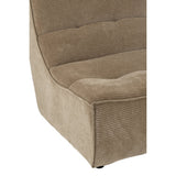 Canapé J-Line Grid - bois de peuplier/mousse - taupe foncé