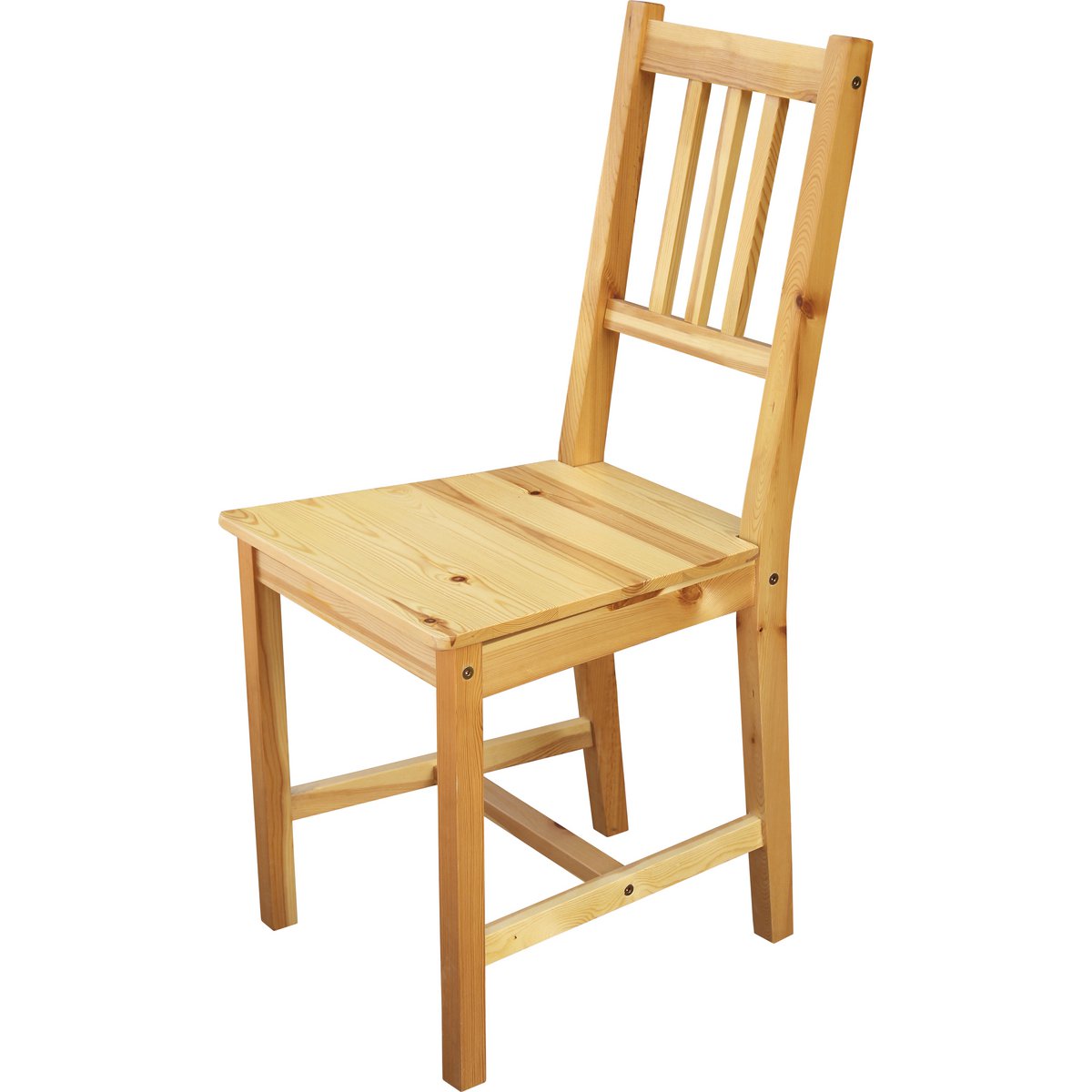 Détail du bois de pin de la chaise scandinave