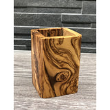 Tasse à brosse à dents SQUARE en bois d'olivier
