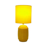 Lampe de table en céramique "Erida", lampe de table en céramique, jaune, avec version E14, pour salle à manger, salon, couloir ou bureau, lumière de table à l'intérieur