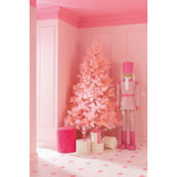 Détail du sapin de Noël J-Line, couleur rose éclatante