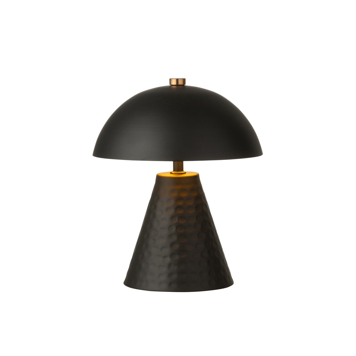 Lampe de table J-Line Mushroom - vue avant avec lumière allumée