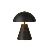 Lampe de table J-Line Mushroom - vue avant avec lumière allumée
