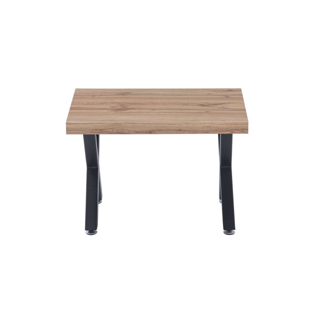Détail du plateau en chêne sauvage de la table basse