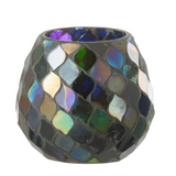 Lanterne J-Line Mosaic en verre violet, vue de face